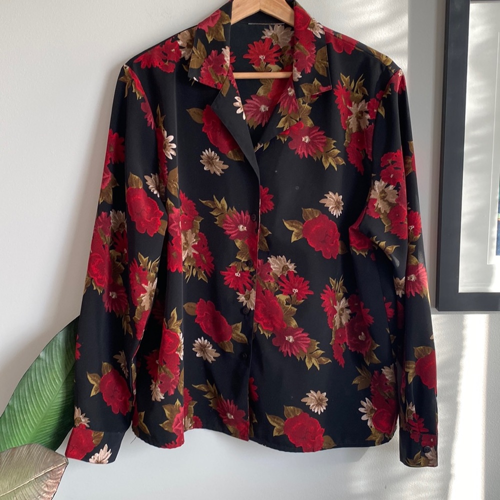 Vintage Floral Blouse